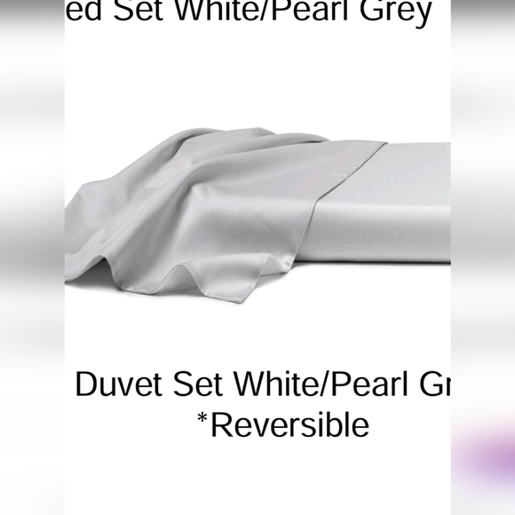 Frette Luxury 2025 New Luxury King Duvet Set& 2 Euro Shams Perl Grey Reversible - Picture 8 of 15